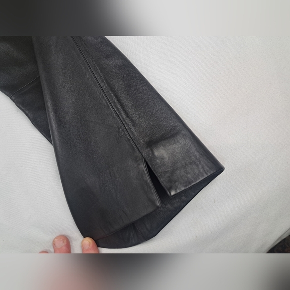 Leather Limited Black Cropped 100% Leather Soft Womens Pants Size 6 - Picture 13 of 15